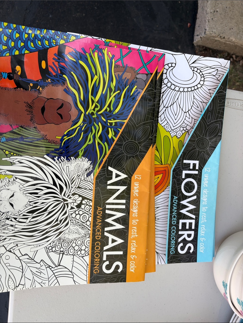 Advanced Coloring Book Set - Animals & Flowers - Multicolor - 3 Animal/4 flowers